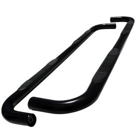 2002-2008 Dodge Ram 1500 Quad Cab Black 3" Round Side Step Bar  - SSB3-RAM02QCBK-WB