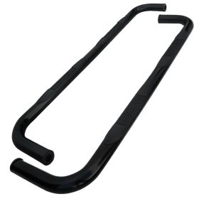 1998-2001 Dodge Ram 1500/2500/3500 Quad Cab Black 3" Round Side Step Bar  - SSB3-RAM94QCBK-WB