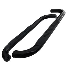 1998-2011 Ford Ranger 2DR Super Cab Black 3" Round Side Step Bar  - SSB3-RAN98SCBK-WB