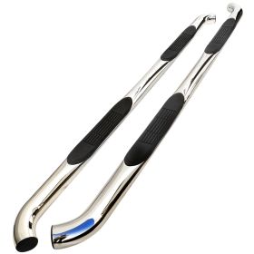 2005-2012 Toyota Tacoma Stainless Finish 3" Round Side Step Bar  - SSB3-TAC05DCS2-WB