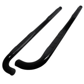 2002-2009 Chevrolet Trailblazer Black 3" Round Side Step Bar  - SSB3-TBLZ02BK-WB