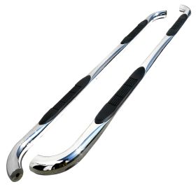 2004-2013 Nissan Titan Crew Cab Chrome 3" Round Side Step Bar  - SSB3-TIT04CCS2-WB