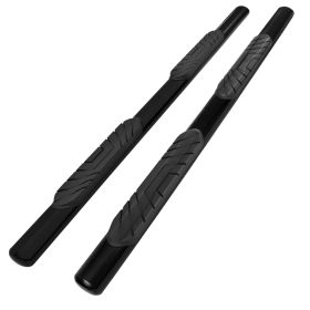 2019-2020 Chevrolet Silverado 1500 Crew Cab Black 4" Oval Side Step Bars  - SSB4-SIV1915CCBK-WB