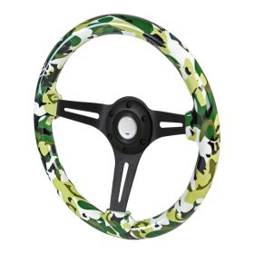 350mm Steering Wheel With Graphic Black Spoke Camouflage - SW-777-BK-DMC