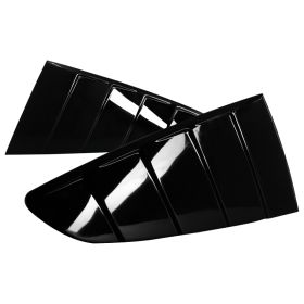 2015-2017 Ford Mustang Gloss Black Quarter Window Louvers/Covers  - WLUQ-MST15B