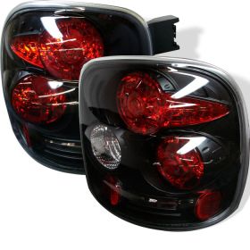 1999-2004 Chevy Silverado Stepside Black Euro Style Tail Lights - 111-CS99STS-BK