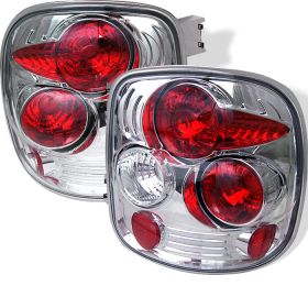 1999-2004 Chevy Silverado Stepside Chrome Euro Style Tail Lights - 111-CS99STS-C