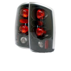 2002-2006 Dodge Ram 1500 Black Euro Style Tail Lights - 111-DRAM02-BK