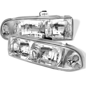 1998-2004 Chevy S10 Chrome Crystal Headlights - 333-CS1098-C
