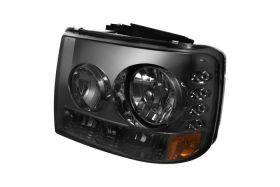 1999-2002 Chevy Silverado 1500/2500 Smoke Crystal Headlights - 333-CS99-1PC-AM-S