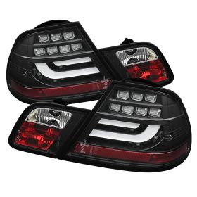 2000-2003 BMW E46 3-Series 2DR Coupe Black Light-Bar LED Tail Lights-ALT-YD-BE46