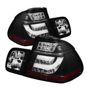 2002-2005 BMW E46 3-Series 4DR Black Light-Bar LED Tail Lights-ALT-YD-BE4602-4D-