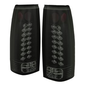 1988-1998 Chevy C-10 Full Size Black/Smoke LED Tail Lights-ALT-YD-CCK88-LED-BSM