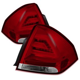 2006-2013 Chevy Impala Red/Clear LED Tail Lights-ALT-YD-CHIP06-LED-RC