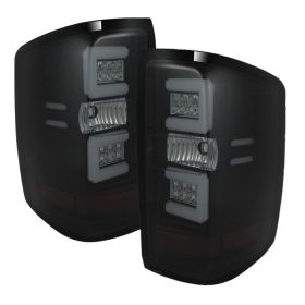2014-2015 Chevy Silverado Black/Smoke Light-Bar LED Tail Lights-ALT-YD-CS14-LBLE