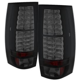 2007-2014 Chevy Tahoe/Suburban Black/Smoke LED Tail Lights-ALT-YD-CSUB07-LED-BSM