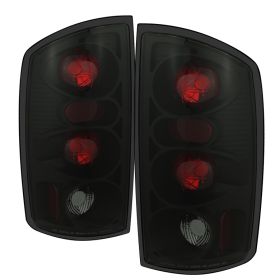2002-2006 Dodge Ram 1500 Black/Smoke Euro Style Tail Lights-ALT-YD-DRAM02-BSM