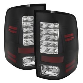 2013-2014 Dodge Ram 1500/2500/3500 Black LED Tail Lights-ALT-YD-DRAM13-LED-BK