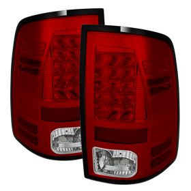 2013-2014 Dodge Ram 1500/2500/3500 Red/Clear LED Tail Lights-ALT-YD-DRAM13-LED-R