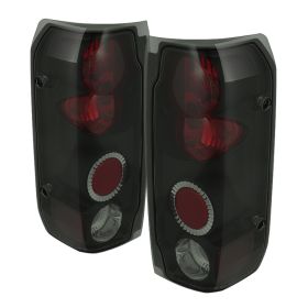 1987-1996 Ford F150 Black/Smoke Euro Style Tail Lights-ALT-YD-FF15089-BSM