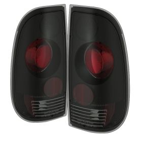 1999-2007 Ford SuperDuty F250/F350/F450/F550 Black/Smoke Euro Style Tail Lights-