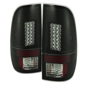 1999-2007 Ford SuperDuty F250/F350/F450/F550 Black/Smoke LED Tail Lights-ALT-YD-