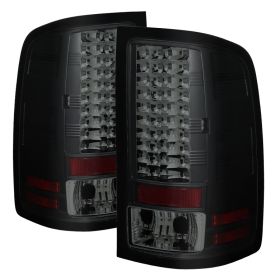 2007-2013 GMC Sierra Black/Smoke LED Tail Lights-ALT-YD-GS07-LED-BSM