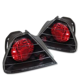1998-2000 Honda Accord 2DR Black Euro Style Tail Lights-ALT-YD-HA98-2D-BK
