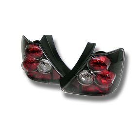 2003-2005 Honda Civic 3DR HB Black Euro Style Tail Lights-ALT-YD-HC03-3D-BK
