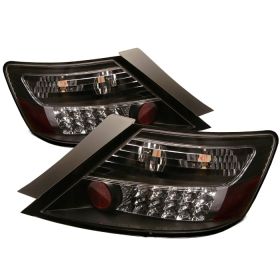 2006-2008 Honda Civic 2DR Black LED Tail Lights-ALT-YD-HC06-2D-LED-BK