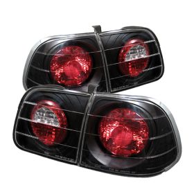 1999-2000 Honda Civic 4DR Black Euro Style Tail Lights-ALT-YD-HC99-4D-BK