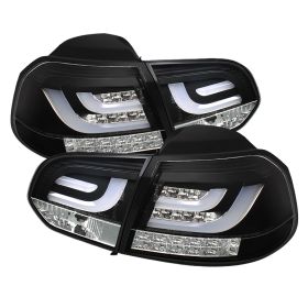 2010-2013 VW Golf/GTi Black Light-Bar LED Tail Lights-ALT-YD-VG10-LED-G2-BK