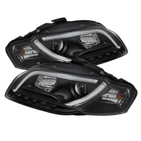 2006-2008 Audi A3 DRL Black Projector Headlights-PRO-YD-AA405-LTDRL-G2-BK