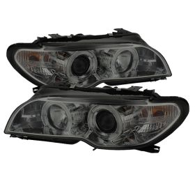2004-2006 BMW E46 3-Series 2DR Halo Smoke Projector Headlights-PRO-YD-BMWE4604-2