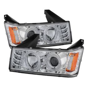 2004-2012 GMC Canyon Halo Chrome Projector Headlights-PRO-YD-CCO04-HL-C