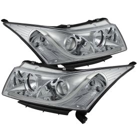 2011-2014 Chevy Cruze DRL Chrome Projector Headlights-PRO-YD-CCRZ11-LTDRL-C