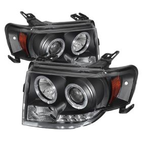 2008-2012 Ford Escape DRL Halo Black Projector Headlights-PRO-YD-FES08-DRL-BK