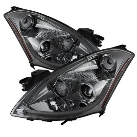 2010-2012 Nissan Altima 4DR DRL Halo Smoke Projector Headlights-PRO-YD-NA104D-LT