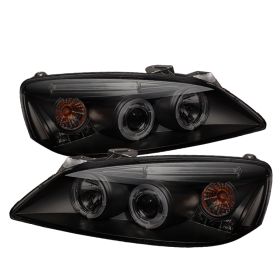 2005-2008 Pontiac G6 2DR/4DR Halo Black Smoke Projector Headlights-PRO-YD-PG605-