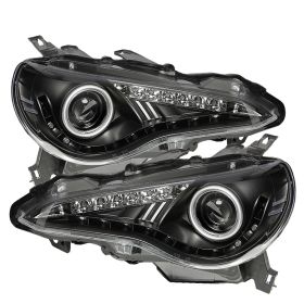 2012-2015 Scion FRS DRL Black Projector Headlights-PRO-YD-SFRS12-BK