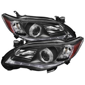 2011-2013 Toyota Corolla DRL Halo Black Projector Headlights-PRO-YD-TC11-DRL-BK