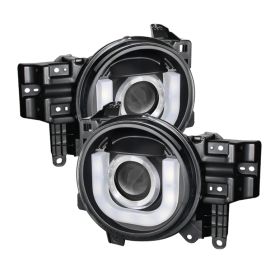 2007-2014 Toyota FJ Cruiser DRL Halo Black Projector Headlights-PRO-YD-TFJ07-3DD