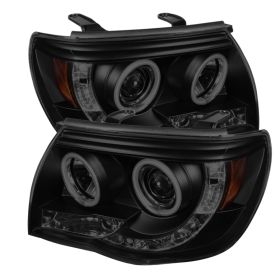 2005-2011 Toyota Tacoma CCFL Halo Black Smoke Projector Headlights-PRO-YD-TT05-C