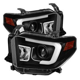 2014-2015 Toyota Tundra DRL Light-Bar Black Projector Headlights-PRO-YD-TTU14-DR