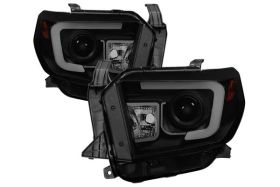 2014-2015 Toyota Tundra DRL Light-Bar Black Smoke Projector Headlights-PRO-YD-TT