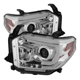2014-2016 Toyota Tundra DRL Light-Bar Chrome Projector Headlights-PRO-YD-TTU14-D
