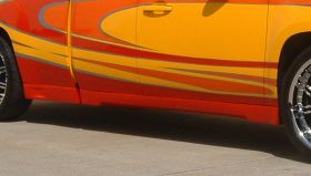 2007-2013 Chevrolet Silverado 1500/2500/2500 HD/3500/3500 HD Extended Cab Street Scene Urethane Side Skirts - 950-70186
