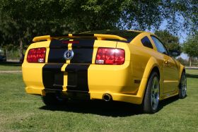 2005-2009 Ford Mustang V6 Street Scene Urethane Rear Bumper Lip - 950-70744