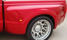 1999-2010 Ford F-350 Super Duty Dually 6' 3/4" Street Scene Rear 4 1/4" Wider Fiberglass Rear Fenders - 950-72163