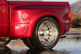 1999-2010 Ford F-350/F-450 Super Duty Dually 8' Street Scene Rear 2 3/4" Wider Fiberglass Rear Fenders - 950-72165